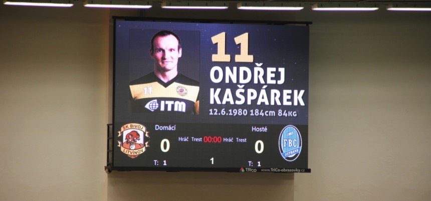 LED obrazovka - scoreboard - scoreboardy - výsledkové tabule - sportovní hala SPORTaS Litvínov